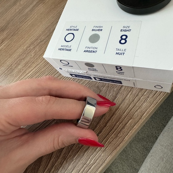 Oura Silver Heritage Ring Gen 3 - Size 8 - Picture 2 of 3